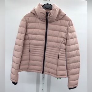 Calvin Klein Women's Plus Scuba Sleeve Hooded Diamond Waist Jacket Size S